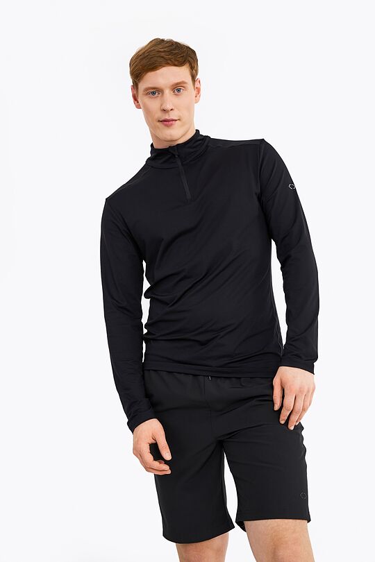 Long sleeve half-zip training top 1 | BLACK | Audimas