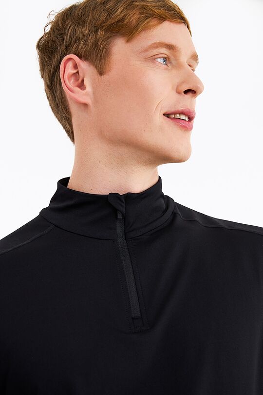 Long sleeve half-zip training top 4 | BLACK | Audimas