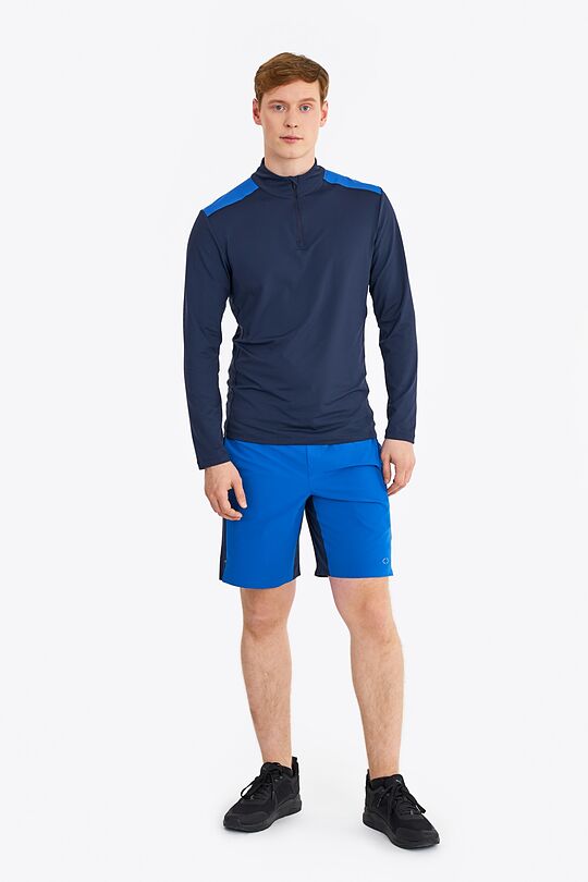 Long sleeve half-zip training top 7 | BLUE | Audimas