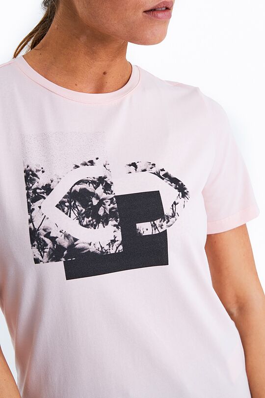 Organic cotton printed t-shirt 3 | PINK | Audimas