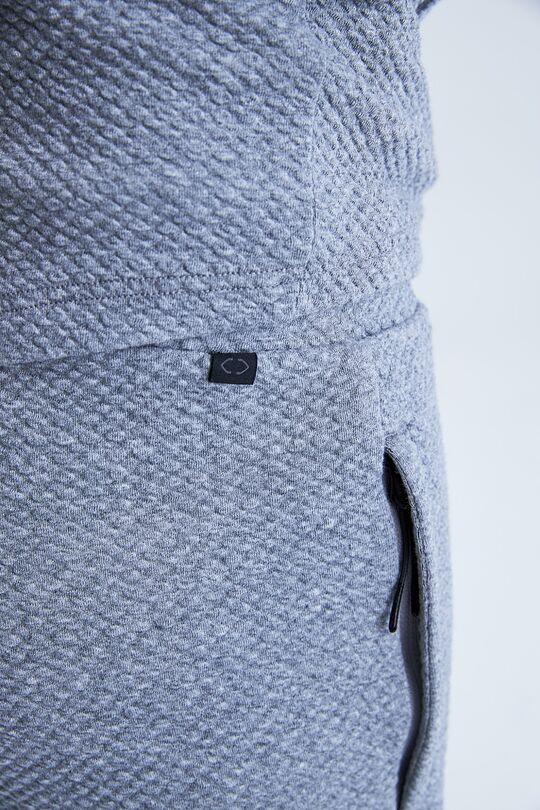 Textured cotton slim fit sweatpants 6 | GREY | Audimas