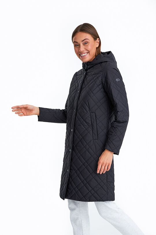 Long Thermore insulated quilted coat 4 | BLACK | Audimas