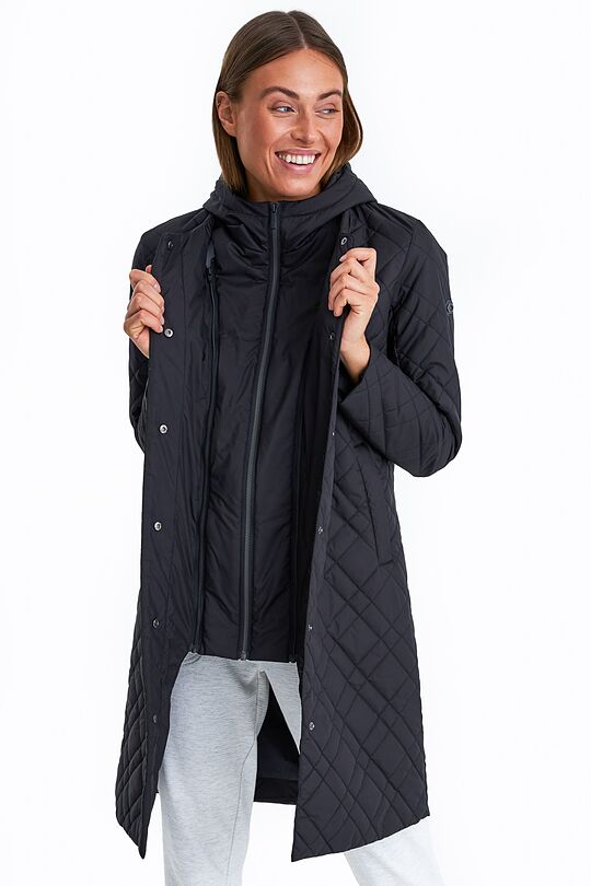 Long Thermore insulated quilted coat 5 | BLACK | Audimas