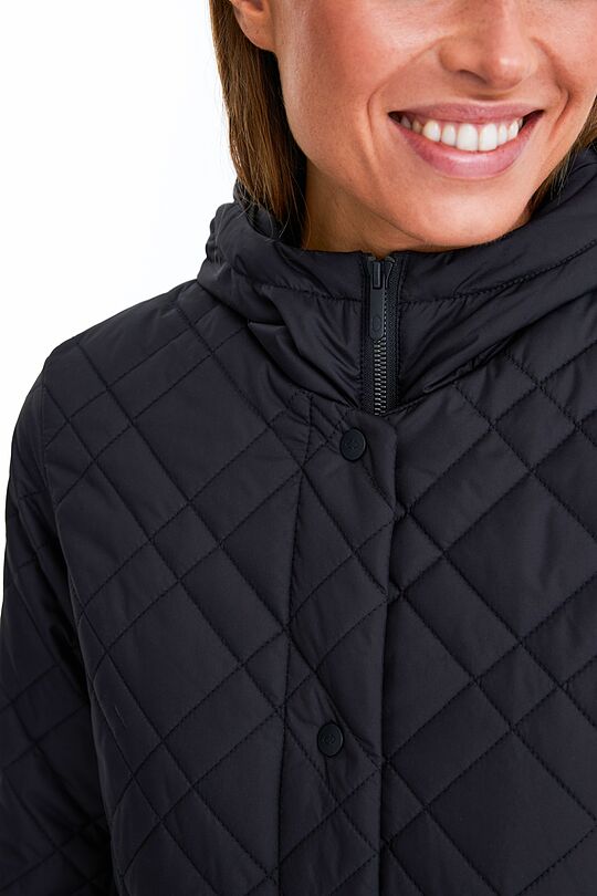 Long Thermore insulated quilted coat 7 | BLACK | Audimas