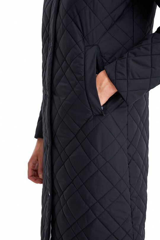 Long Thermore insulated quilted coat 8 | BLACK | Audimas
