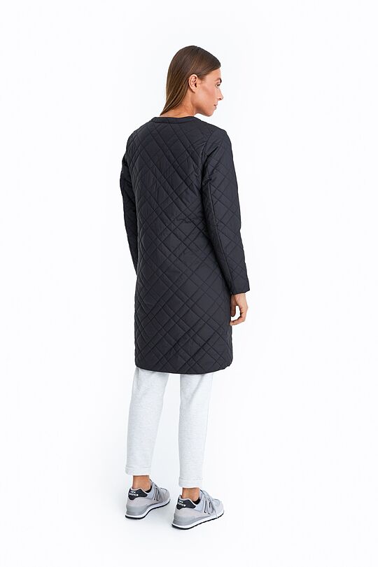 Long Thermore insulated quilted coat 10 | BLACK | Audimas