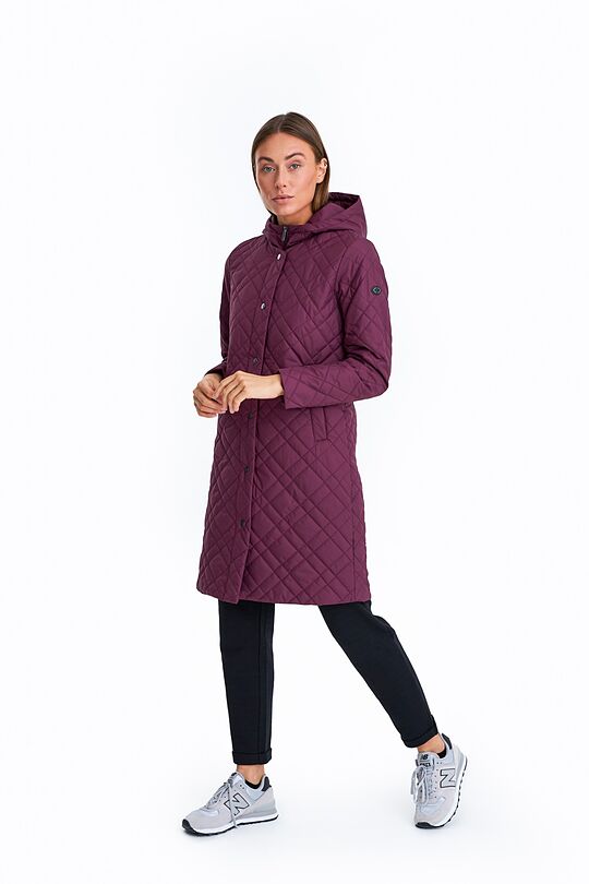 Long Thermore insulated quilted coat 1 | BORDO | Audimas