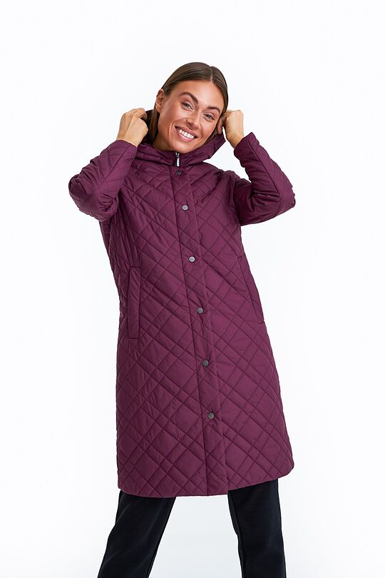 Long Thermore insulated quilted coat 11 | BORDO | Audimas