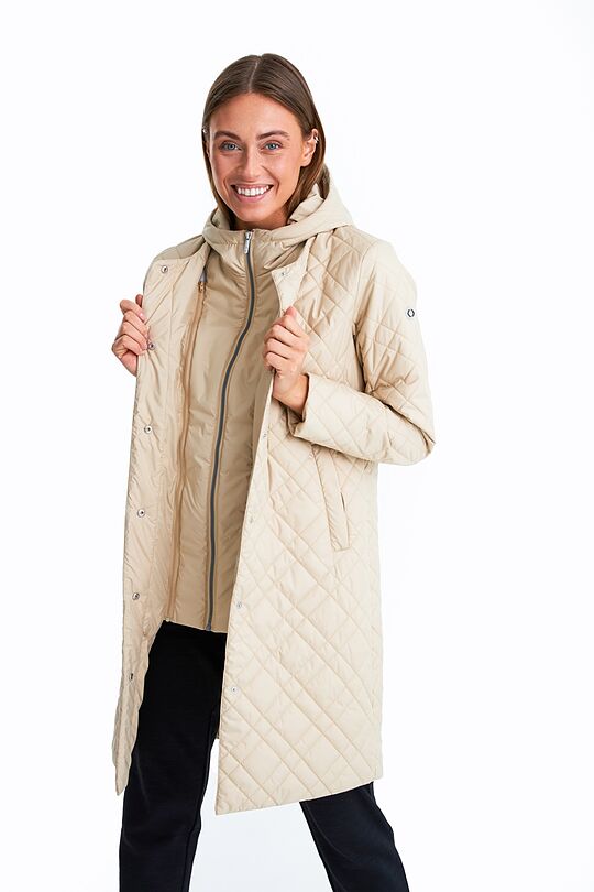 Long Thermore insulated quilted coat 7 | BROWN | Audimas