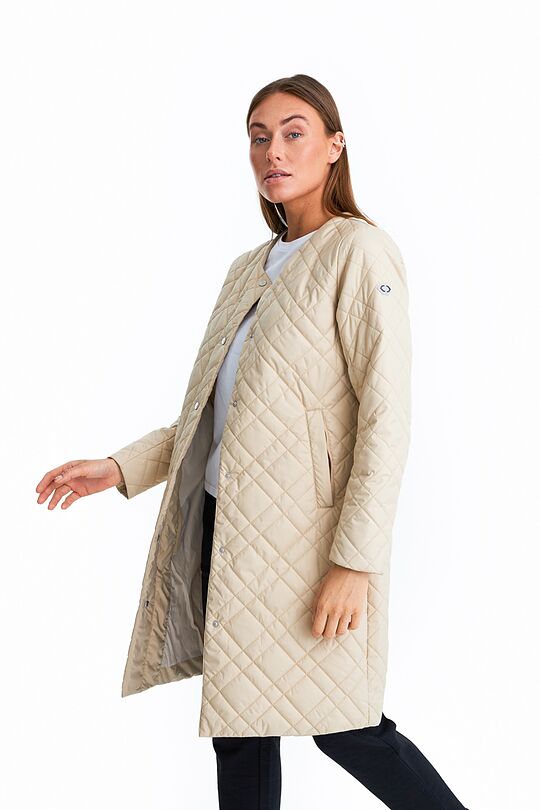 Long Thermore insulated quilted coat 9 | BROWN | Audimas