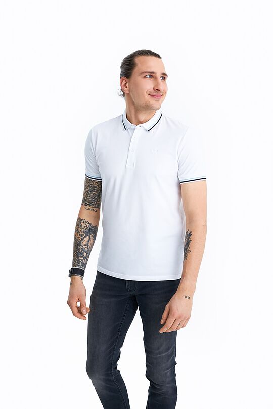 Organic cotton polo t-shirt 1 | WHITE | Audimas