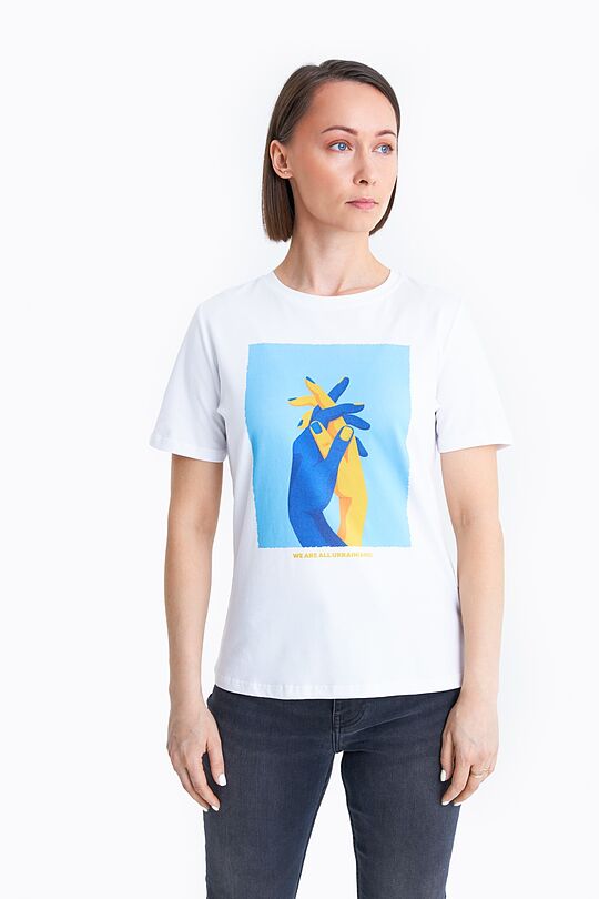 Stand with Ukraine – short sleeve T-shirt 1 | WHITE | Audimas