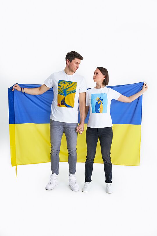 Stand with Ukraine – short sleeve T-shirt 4 | WHITE | Audimas