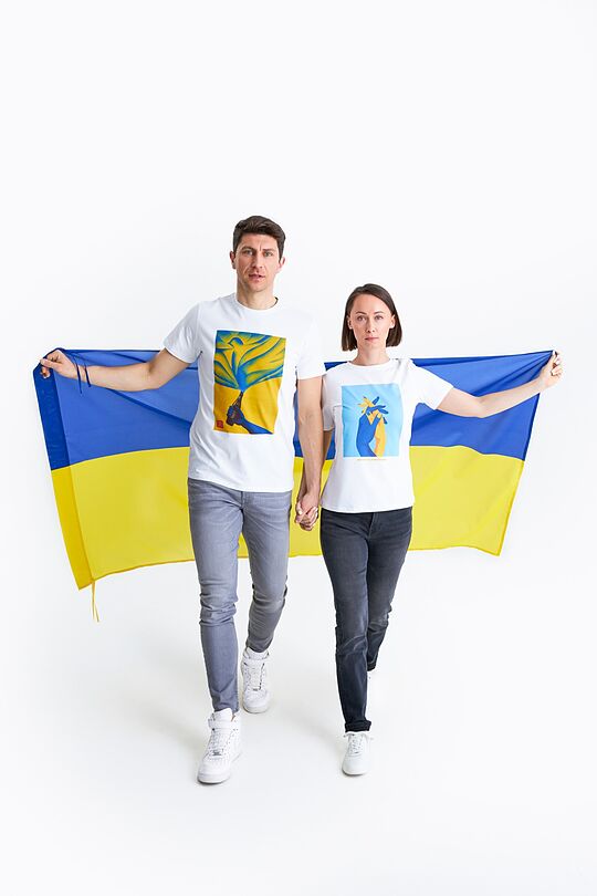 Stand with Ukraine – short sleeve T-shirt 5 | WHITE | Audimas