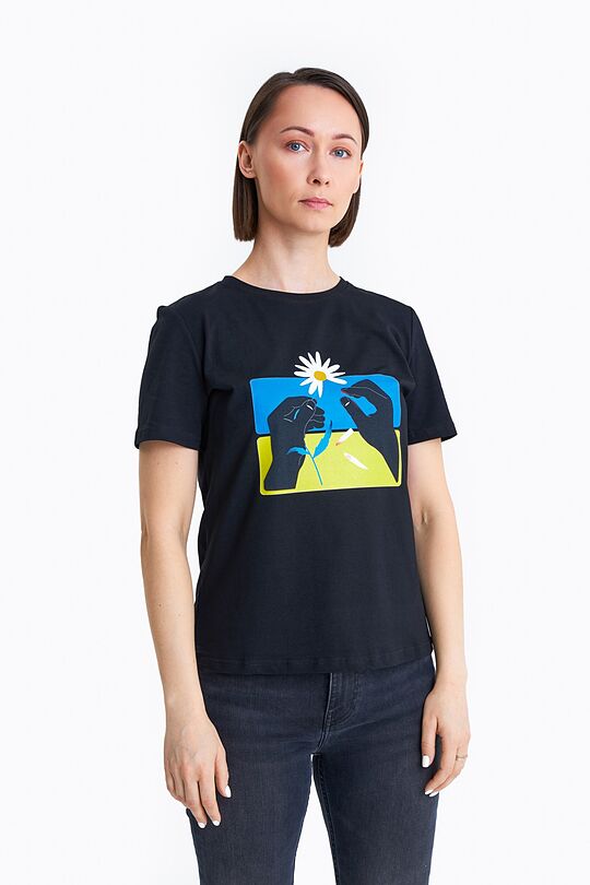 Stand with Ukraine – short sleeve T-shirt 1 | BLACK | Audimas