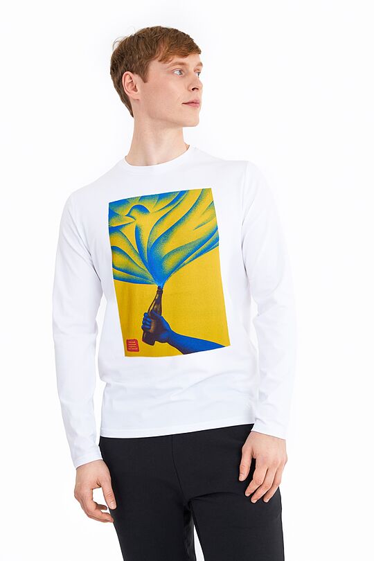 Stand with Ukraine – long sleeve T-shirt 1 | WHITE P03 | Audimas
