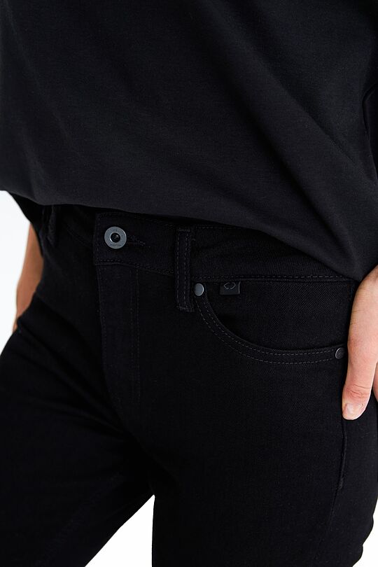 Slim fit stretch denim pants 4 | BLACK | Audimas