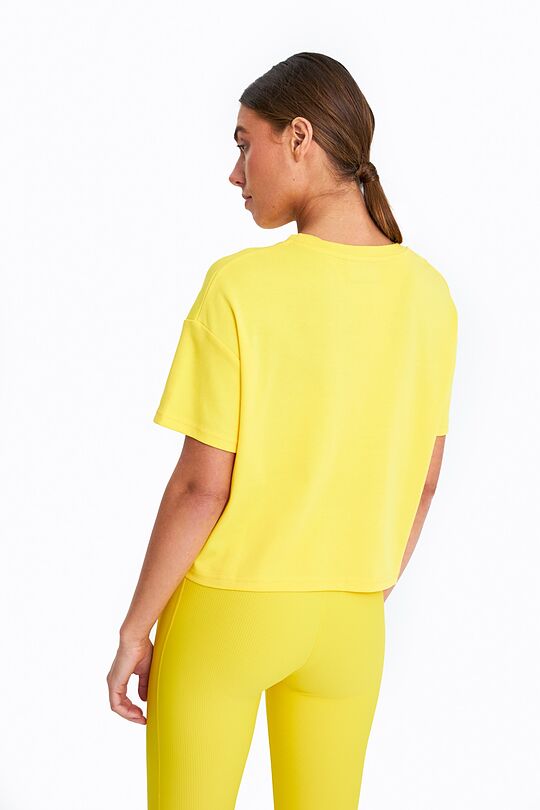 Oversized cropped t-shirt 3 | YELLOW | Audimas