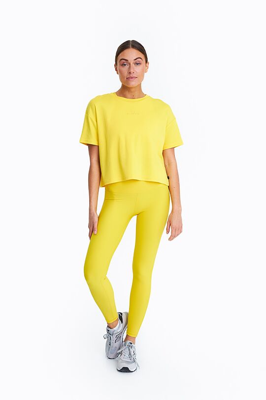 Oversized cropped t-shirt 4 | YELLOW | Audimas