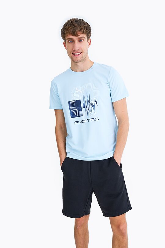 Organic cotton printed t-shirt 1 | BLUE | Audimas
