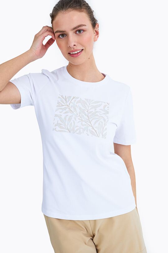 Organic cotton printed t-shirt 1 | WHITE | Audimas