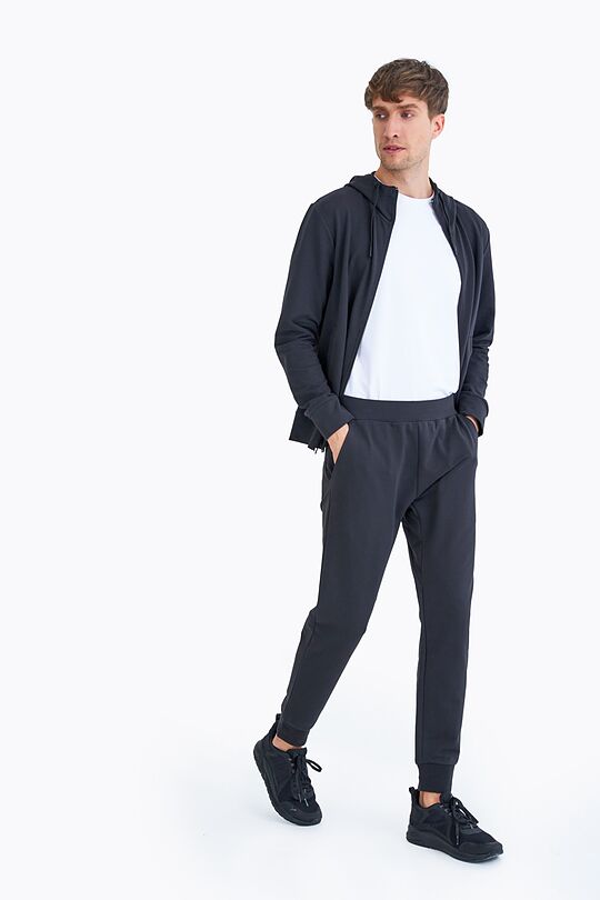 Organic french terry slim fit sweatpants 1 | BLACK | Audimas