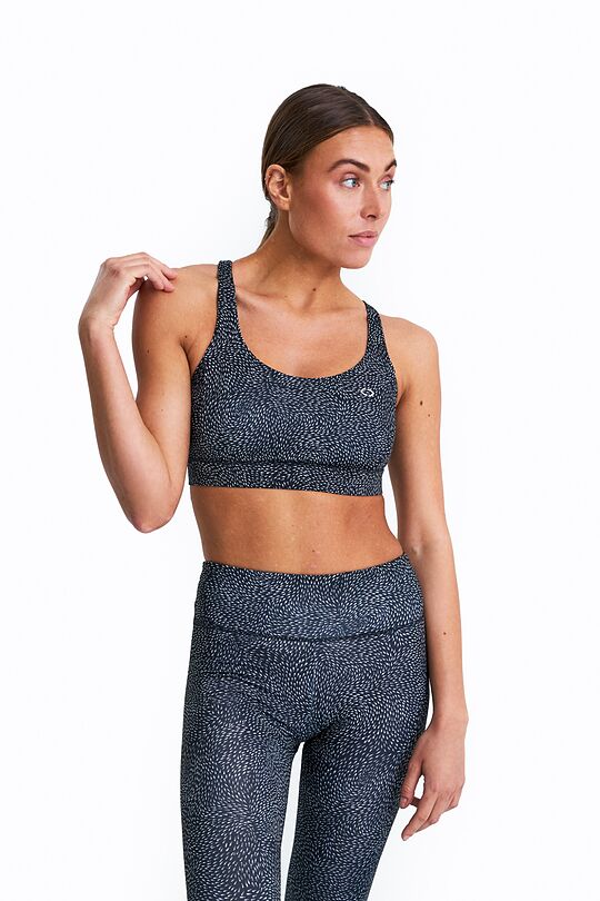 Light support printed sports bra 1 | BLACK | Audimas