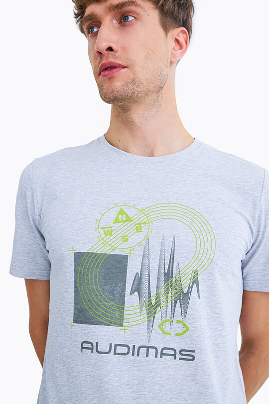 Organic cotton printed t-shirt 2 | GREY | Audimas