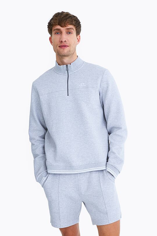 Pique half zip sweatshirt 1 | GREY/MELANGE | Audimas