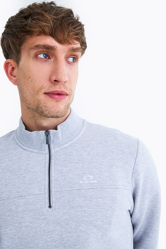 Pique half zip sweatshirt 3 | GREY/MELANGE | Audimas