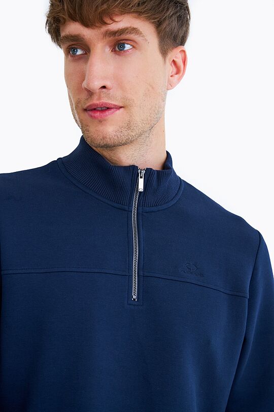 Pique half zip sweatshirt 3 | BLUE | Audimas