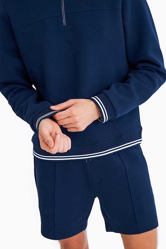 Pique half zip sweatshirt 4 | BLUE | Audimas