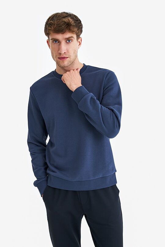 Organic cotton crewneck sweatshirt 1 | BLUE | Audimas