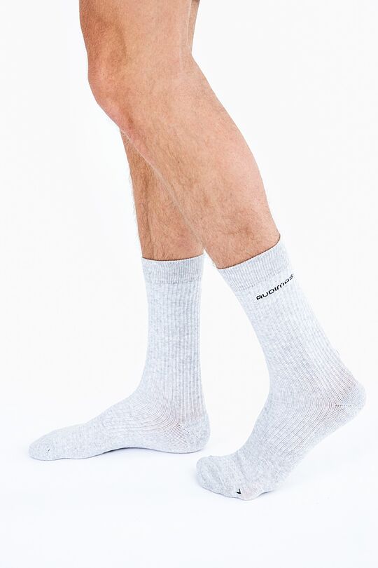 Long cotton fiber socks 2 | GREY | Audimas