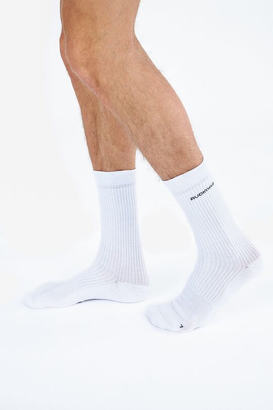 Long cotton fiber socks 2 | WHITE | Audimas