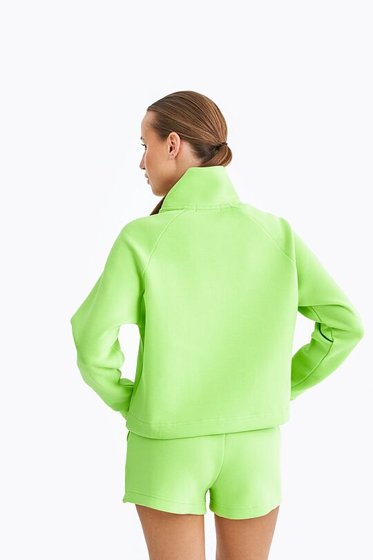 Cotton pique half zip sweatshirt 2 | GREEN/ KHAKI / LIME GREEN | Audimas