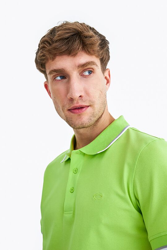 Pique polo t-shirt 3 | GREEN/ KHAKI / LIME GREEN | Audimas