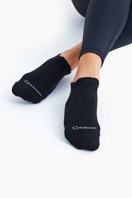 Short cotton sports socks 2 | BLACK | Audimas