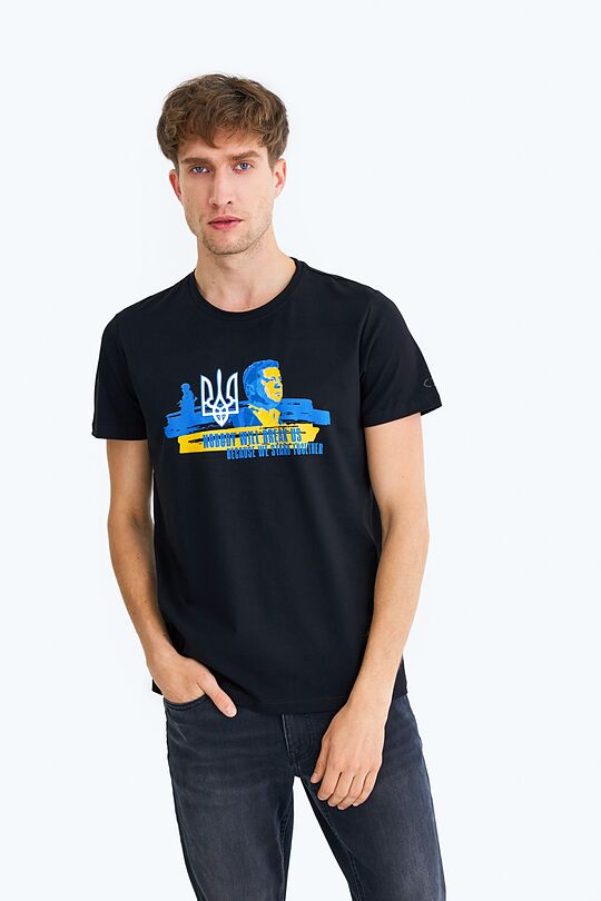 Stand with Ukraine – short sleeve T-shirt 1 | BLACK P10 | Audimas