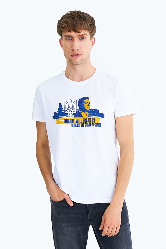 Stand with Ukraine – short sleeve T-shirt 1 | WHITE | Audimas