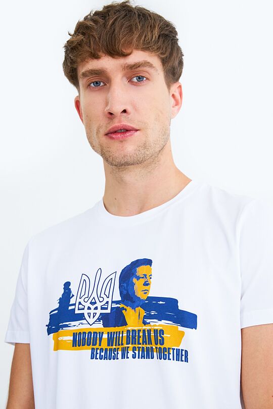 Stand with Ukraine – short sleeve T-shirt 2 | WHITE P10 | Audimas