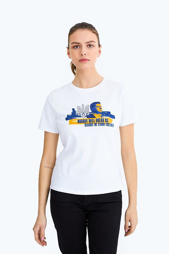Stand with Ukraine – short sleeve T-shirt 1 | WHITE | Audimas