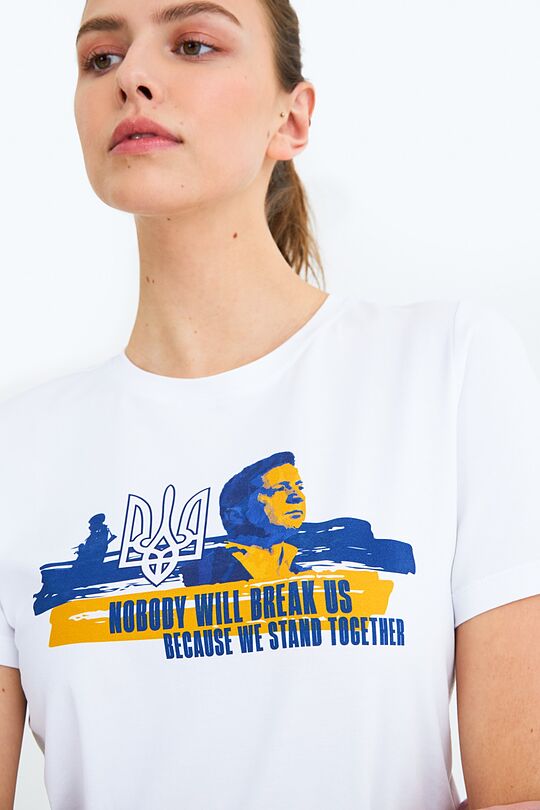 Stand with Ukraine – short sleeve T-shirt 2 | WHITE | Audimas