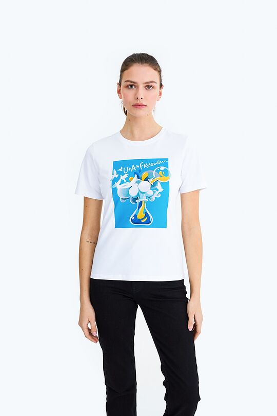 Stand with Ukraine – short sleeve T-shirt 1 | WHITE P14 | Audimas