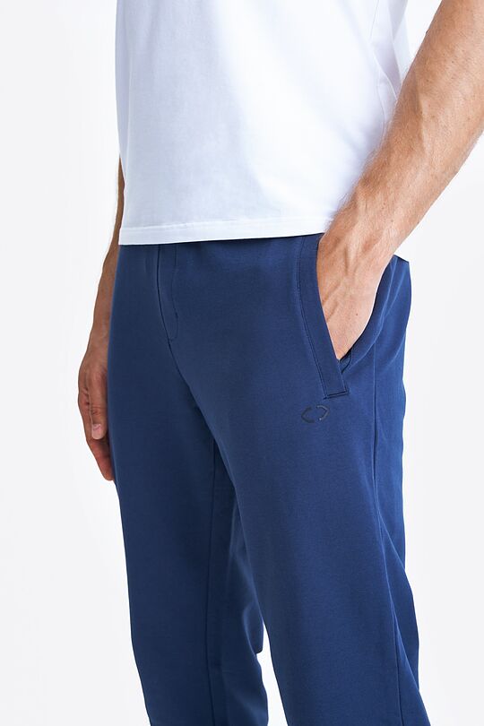 Stretch cotton relaxed fit sweatpants 4 | BLUE | Audimas