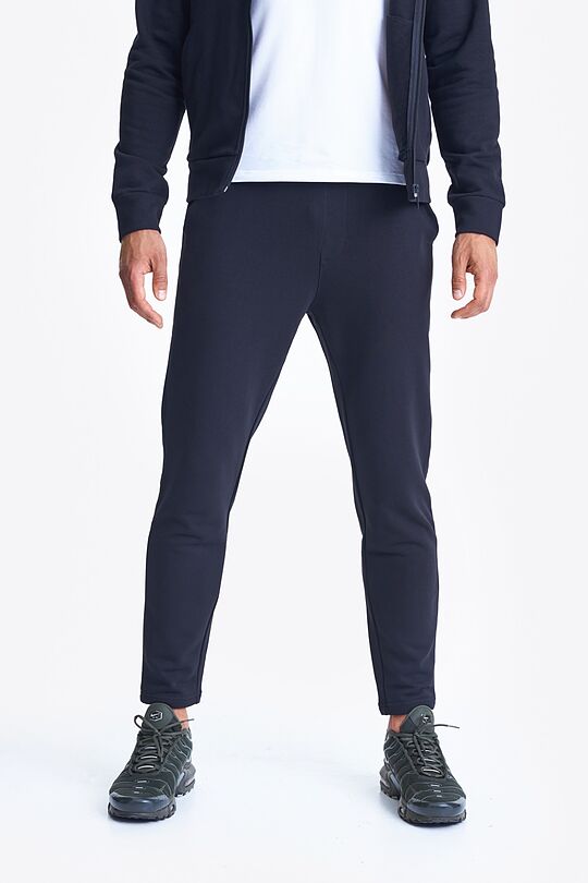 Organic cotton slim fit sweatpants 2 | BLACK | Audimas