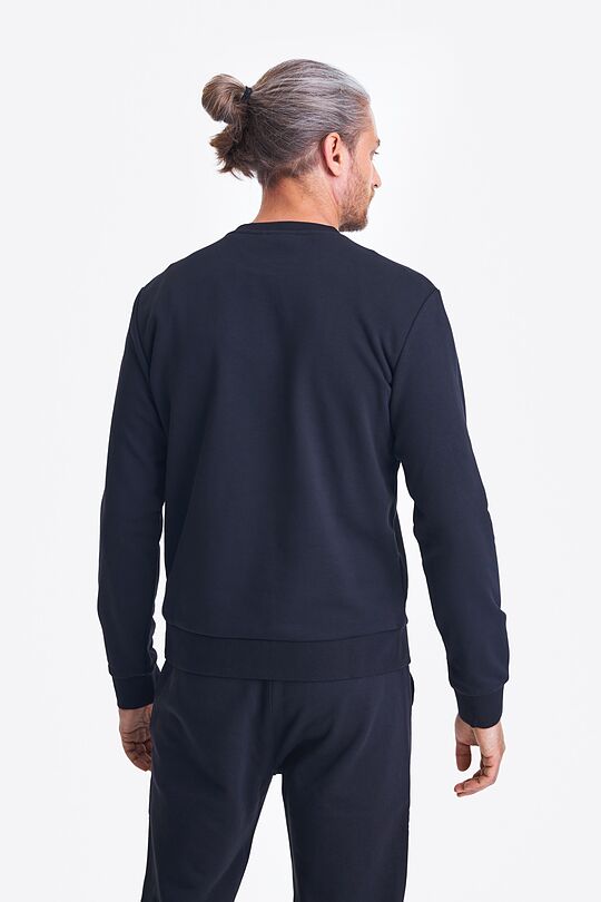 Organic cotton crewneck sweatshirt 2 | BLACK | Audimas
