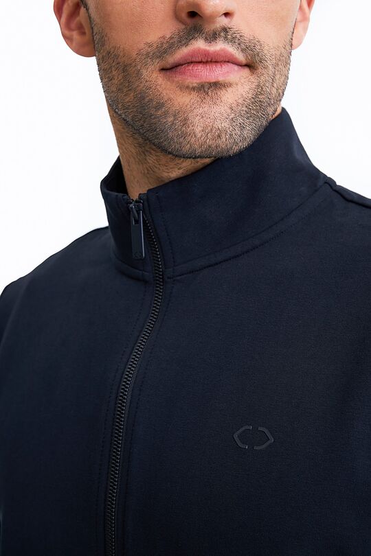 Organic cotton zip-through jacket 4 | BLACK | Audimas