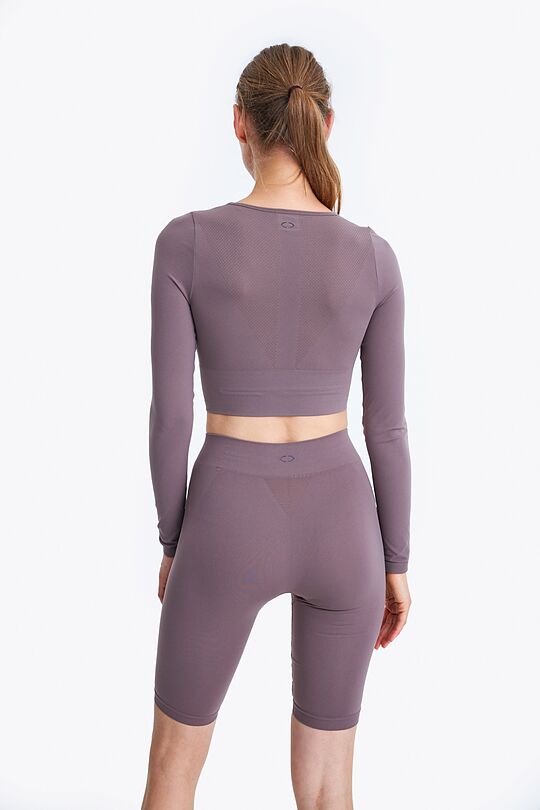 Seamless long sleeve top 4 | BROWN | Audimas