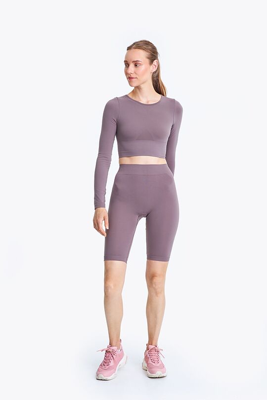 Seamless long sleeve top 6 | BROWN | Audimas